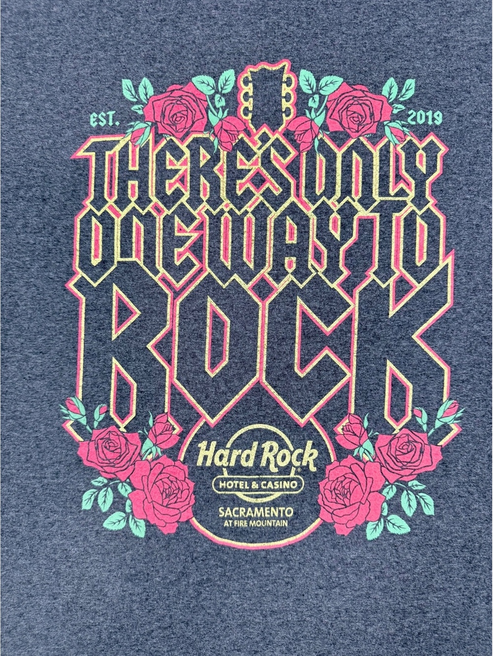 Hard Rock Sacramento Graphic T-Shirt Port & Company Core Cotton XL